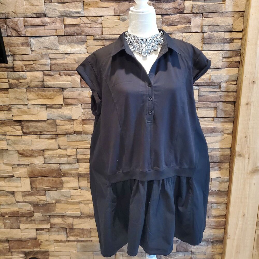 UNBRANDED TUNIC BLACK SLEEVELEES COTTON SIZE 2X